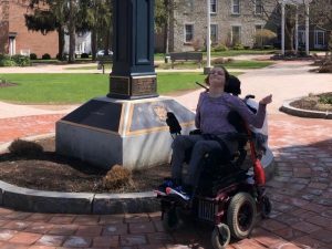 Helena Schmidt on Cazenovis College campus