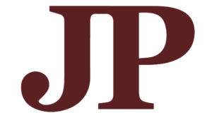 Maroon JP Logo with transparent background
